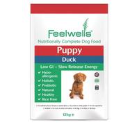 Feelwells Puppy Food Rice Free Complete Duck 12 kg