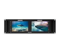 FEELWORLD D71 Plus-H Dual 7 Inch 3RU Rack Mount Monitor with Waveform 3D LUT 4K HDMI AV Input and Output 1920x1200IPS