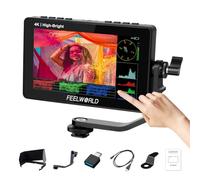 FEELWORLD F5 Prox 5.5 Inch 1600nit Hight Bright DSLR Camera Field Monitor Focusing Screen Waveform 3D LUT F970 External Kit Install for Power Transmission 1920x1080 4K HDMI in Out Type-c Input