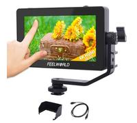FEELWORLD F6 Plus V2 6 Inch Camera Field Monitor, HDR Touch Screen with 3D LUT Sharp Screen Display, HD 1920 x 1080 IPS 4K HDMI Loop in/Out DSLR Video Peaking Focus Assist