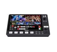 FEELWORLD L4 Video Mixer Switcher with 10.1 Inch LCD Touch Screen, Multi Camera USB 3.0 Fast Live Streaming Broadcast 4 HDMI IN 1 SDI IN