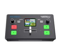FEELWORLD LIVEPRO L1 V1 Multi Camera Video Mixer Switcher 2 Inch LCD Display 4 x HDMI Inputs USB 3.0 Output Format Real Time Production Live Streaming Lightweight