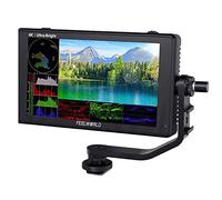 FEELWORLD LUT6S 6 Inch Field Monitor Ultra Bright 2600nit Touchscreen On-Camera Monitor with HDR 3D Lut Waveform VectorScope Histogram 3G-SDI 4K HDMI Input Output 1920X1080 IPS Panel