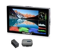 FEELWORLD P6X 5.5 inch 1000nit Aluminium Camera Field DSLR Monitor with F750 4400mAh Battery and Bag Touchscreen High Brightness Portable Waveform LUT HDR 4K HDMI Input and Output Weight 249g