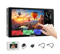 FEELWORLD P6X+Battery+Charger+Carry Case 5.5 Inch 1000nits 4K HDMI Aluminium Touch Screen DSLR Camera Field Monitor 3D LUT FHD 1920x1080 Input Output Type-c Input
