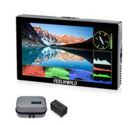 FEELWORLD P6X Camera Field Monitor 5.5 inch 1000Nit Touch Screen DSLR Camera Monitor with 4K 60Hz HDMI2.0 3DLUT HDR Waveform Aluminium Housing 9:16 Marker,Includes Battery and Bag