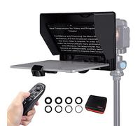 FEELWORLD TP10 10" Portable Foldable Teleprompter for Up to 11" Smartphone Tablet Prompter Phone DSLR Camera Video Record for Live Stream Interview Speech with Remote Control