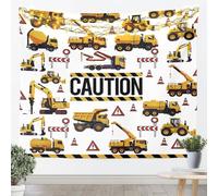 Feelyou Boys Construction Truck Wall Hanging Cartoon Machinery Cars Tapestry Kids Construction Site Vehicles Wall Blanket for Children Toddler Bedroom Decor Heavy Machinery Style Wall Art Small 51x59