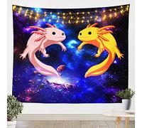 Feelyou Cute Axolotl Tapestry Wall Hanging Galaxy Axolotl Tapestry for Kids Boys Girls Universe Outer Space Wall Tapestry Coastal Axolotl Wall Art for Bedroom Living Room,Large 59x82 Inches