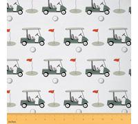 Feelyou Golf Fabric by The Yard Kids Ball Gamesd Waterproof Outdoor Fabric for Kids Boys Girls Golf Club Upholstery Fabric for Chairs Green Course Reupholstery Fabric Decor Collection