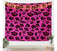 Feelyou Pink Leopard Tapestry for Kids Boys Girls Cheetah Wall Blanket Large 59"x82" Animal Print Wall Hanging Leopard Fur Print Wall Art Safari Tapestries