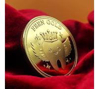 FEEN GOLD Tooth Fairy Coins - Changes Teeth Keepsakes for Children - Symbol of Courage, Rituals & First Teeth (24K Gold Plated, No Certificate)
