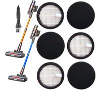 Feenynic 3Pack Hepa Replacement Filters and 3pack Sponge Set Compatible with Avalsor Cordless Vacuum Cleaner X5, Washable and Durable Filters Works with Avalsor Upright Vacuum