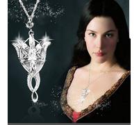 Féeries et merveilles Jewelry Set, Lord of the Rings Necklace Set, Arwen & Aragorn Necklace, Silver Plated, 48 cm Chain Length, Unisex