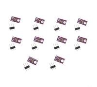 Feeshoppher 10pcs TEMT6000 Ambient Light Sensor Module, 1-1000 Lux Detection, Human Eye Response, 3.3-5.5V Analog Output for Smart Home Automation and Projects, Purple PCB 1