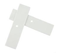 Feeshoppher 2 Pack Ceramic Fiber Cleaning Lid Seals for Rika Premio Visio Leda Pellet Stoves Replacement Upper Smoke Exhaust Seal Plates 185 x 48 x 5 mm White Stove Maintenance