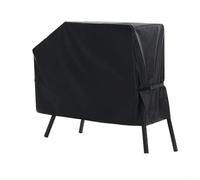 Feeshoppher 210D Oxford BBQ Grill Cover Waterproof Windproof Outdoor Barbecue Protector Fits Standard Grills 111.8 x 61 x 76.2 cm Black All Season Weather Resistant Heavy Duty