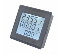 Feeshoppher 220V AC Electric Energy Meter 20A Digital Display Power Voltmeter with Large Screen, ABS Housing, Voltage and Overload Alarm, Power-Off Data Storage, Reset Function for