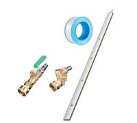 Feeshoppher 24in Portable Car Radiator Cleaning Wand - 4500 PSI High-Pressure Flush Tool with 25° Fan Nozzle, 304 Stainless Steel & Brass Fittings, 60 cm Slim Flat Head for Tight En