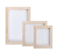 Feeshoppher 3 Sizes DIY Wooden Papermaking Frame Set with High-Density Mesh for Handmade Paper Art Crafts, Pine Wood Molds 15x18cm 20x20cm 20x30cm for Screen Printing and Family Act