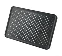 Feeshoppher 300mm Large Square Ceiling Mounted Rainfall Shower Head High Pressure ABS Plastic Black Finish Wide Coverage Supercharge Flow Chrome Polished Bathroom Fixture Easy Install 2c