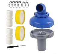Feeshoppher 360° Rotatable Pool Inlet and Outlet Nozzle Set with Adjustable Water Flow Direction, ABS Construction, Includes Pipe Adapters, Gaskets, Locking Clips, Screwdriver and Ta