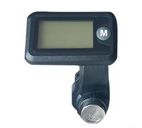 Feeshoppher 36V 48V 52V 60V 72V LCD Speed Display for E-Bike and Scooter, 170cm Cable with Key Lock, ABS Electric Bicycle Meter Handlebar Control Switch, Black(A)