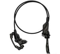 Feeshoppher 4 Piston Hydraulic Disc Brake Set for Mountain Bike Aluminum Alloy Construction Dual Drive Mechanism Powerful Smooth Braking Performance Includes Left Front 800mm Hose a(Left Front)