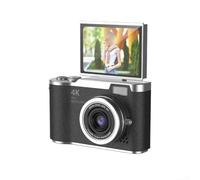 Feeshoppher 4K Digital Camera with 48MP High Resolution Imaging 8X Optical Zoom and 180 Degree Flip Screen for Vlogging and Photography Includes 2.4 Inch HD Display 800mAh a(White)