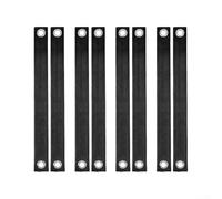 Feeshoppher 8 Pack Tree Support Straps 40x3.8cm Nylon Webbing with Grommets for Young Saplings Storm Wind Protection and Straight Growth Gardening Outdoor Plant Care Black Green(Black 38 * 400mm)