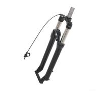 Feeshoppher Aluminium Alloy Hydraulic Lockout Front Fork for Mountain Bike, Oil Spring Suspension with Shoulder Control Wire, 26/27.5/29 Inch MTB Hard Fork Upgrade (Red)(26 inches Light gray)