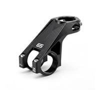 Feeshoppher Aluminum Alloy Bicycle Stem 60mm -65° Lightweight Low-Drag Design with Precision CNC Machining and Anti-Slip Front Fork Locking Point for Mountain Bike Racing Control Bl(black 31.8mm)