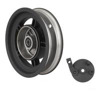 Feeshoppher Aluminum Alloy Drum Brake Cover Front Wheel Hub for Xiaomi 5 5Pro Electric Scooter Replacement Part Wear-Resistant Black Accessory(D)