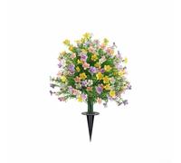 Feeshoppher Artificial Boxwood Topiary Ball Tree with Ground Spike for Outdoor Garden Lawn or Patio Decoration, UV Resistant All Weather Plastic in Vibrant Color Options Including Y(color)