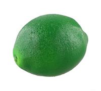 Feeshoppher Artificial Fruit Set Plastic Lifelike Simulation Apples Oranges Pears Bananas Lemons for Kitchen Table Centerpieces Storefront Display Photography Props Home Decoration(Lime)
