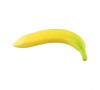 Feeshoppher Artificial Fruit Set Plastic Lifelike Simulation Apples Oranges Pears Bananas Lemons for Kitchen Table Centerpieces Storefront Display Photography Props Home Decoration(Banana)