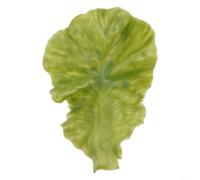 Feeshoppher Artificial Lettuce Decoration Soft PU Simulation Vegetable Green Leaf Model for Restaurant Stage Photography Display 20x13cm 16x12cm Lifelike Fake Food Pro(Small)