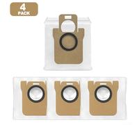Feeshoppher Base Station Dust Bags for Xiaomi 5 OV31GL and OV42CN Automatic Emptying Station 3.5 Litre Capacity Vacuum Cleaner Bags with Advanced Filtration System Capturin(4 PACK)