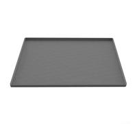 Feeshoppher Bedside Commodes Mat Non Slip Waterproof Bedside Commode Floor Protector Mat Silicone Toilet Mats with Raised Edge Waterproof Floor Protector Recycle Commode Toilet Pad(60 * 50CM gray)