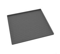 Feeshoppher Bedside Commodes Mat Non Slip Waterproof Bedside Commode Floor Protector Mat Silicone Toilet Mats with Raised Edge Waterproof Floor Protector Recycle Commode Toilet Pad(60 * 60CM gray)