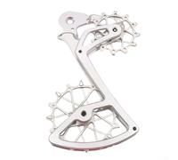 Feeshoppher Bike Rear Derailleur Plate with 12T+16T Pulley for SRAM 11/12 Speed Type 2/2.1/3 MTB, 7075-T6 Aluminum Alloy CNC Guide Kit, Black(Silver)