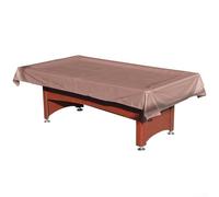 Feeshoppher Billiard Pool Table Cover for 7ft 8ft Snooker Tables, Waterproof PVC and Fiberglass Dustproof Rain Protection Sheet for Indoor Outdoor Game Tennis Tables, Blue Green Bla(256x155cm brown)