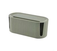 Feeshoppher Cable Management Box ABS Plastic Wire Organizer with Ventilated and U Shaped Opening for Strips up to Eight Sockets Protects Cords from Dust Damage and Pet Interf(Green)