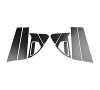 Feeshoppher Car Window Pillar Posts Door Trims Cover Sticker Set Glossy Black Carbon Fiber Black Polycarbonate Exterior Mouldings For Nissan Juke 2011 2012 2013 2014 2015 2016 2017(Carbon fiber look)