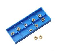 Feeshoppher CCMT060204 CCMT21.51 US735 Carbide Turning Inserts Set of 10 for CNC Metalworking Indexable Cutting Finishing and Finishing High Grip Stable Performance in Large Scale P