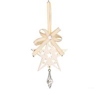 Feeshoppher Christmas Iron Icicle Ornaments Set with Snowman Reindeer Star Tree and Snowflake Designs for Festive Holiday Home Decoration Hanging on Christmas Tree Mantel or Doorway(Star Style)