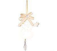 Feeshoppher Christmas Iron Icicle Ornaments Set with Snowman Reindeer Star Tree and Snowflake Designs for Festive Holiday Home Decoration Hanging on Christmas Tree Mantel or Doorway(Snowman Style)