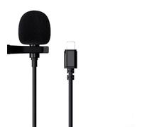 Feeshoppher Compact Clip on Microphone for Live Streaming, Easy to Use with Smartphones and Cameras, Effective Noise Reduction Features (FOR iph)