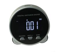 Feeshoppher Digital Electronic Ruler with LCD Display, Type-C Rechargeable Portable Distance Meter for Straight Line/Curve/Diameter Measurement up to 199.999m, 260mAh Battery, Black