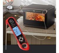 Feeshoppher Digital Meat Thermometer with Dual Food-Safe 304 Stainless Steel Probes, 2-Second Read Time, -50°C to 300°C Range, Backlit 2-inch LCD Display, Rotating Probe Head, Kitch